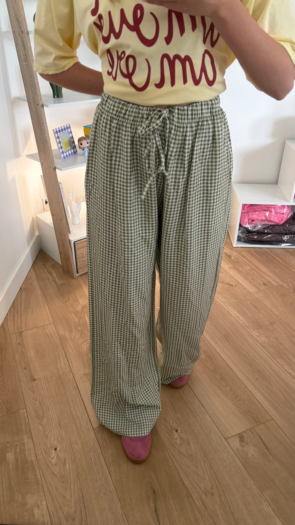 Pantalon en lin vichy Simloé