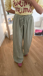 Pantalon en lin vichy Simloé