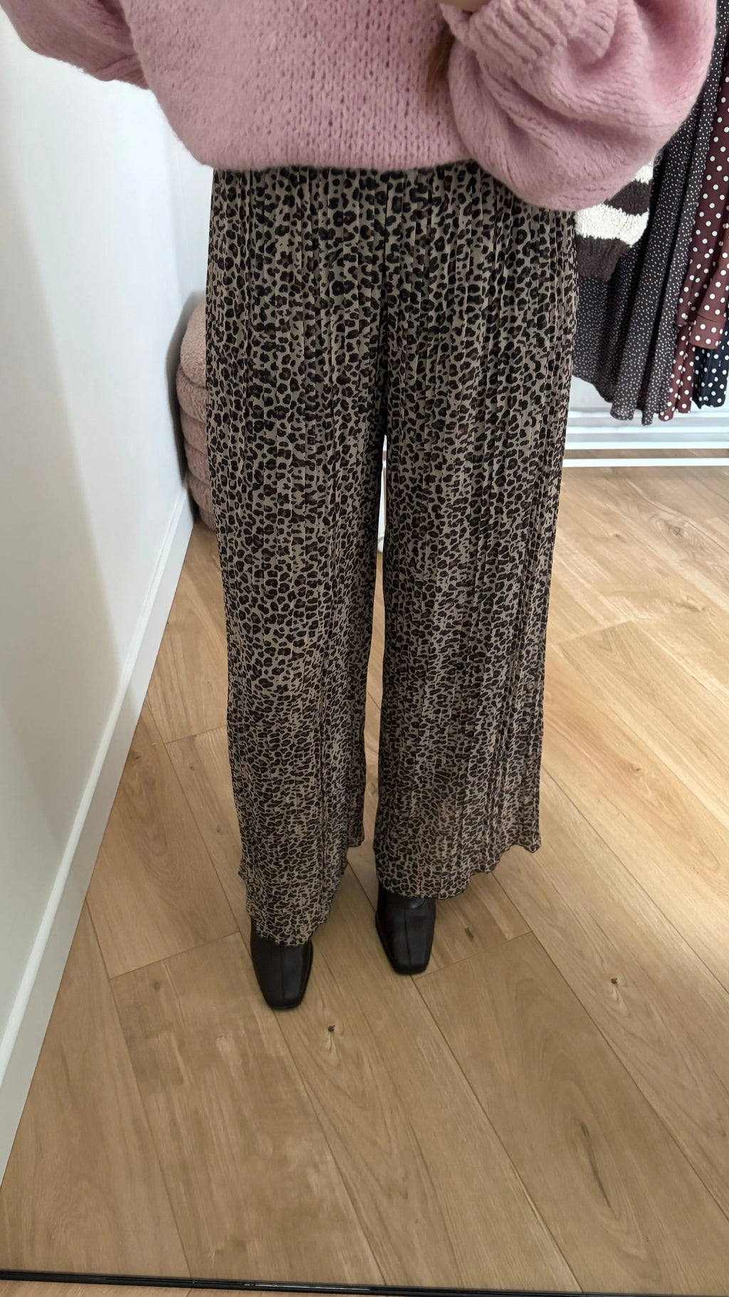 Pantalon plissé léopard Simloé