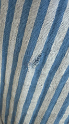 Pantalon rayé bleu en gaze de coton Simloé