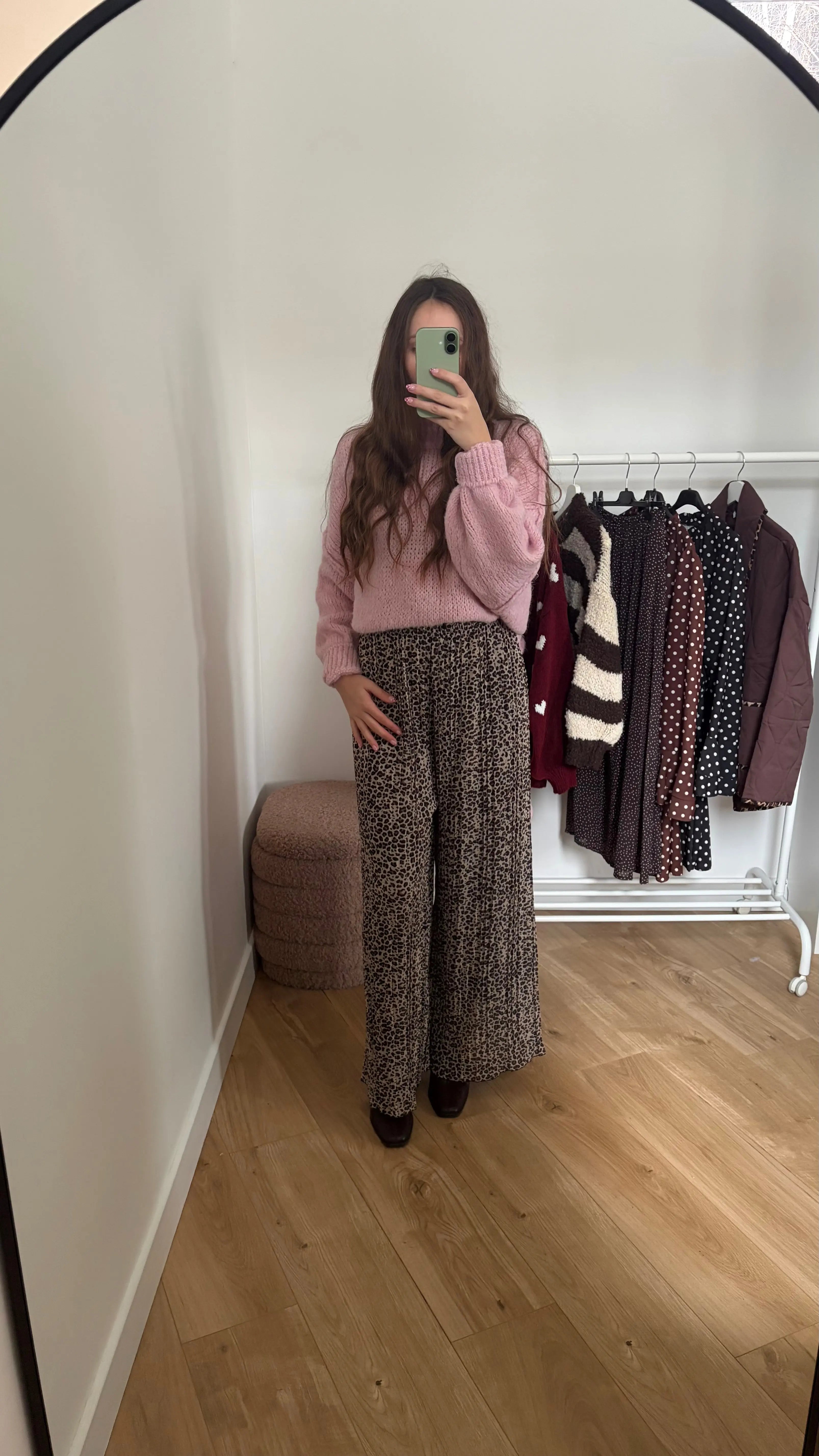 Pantalon plissé léopard Simloé