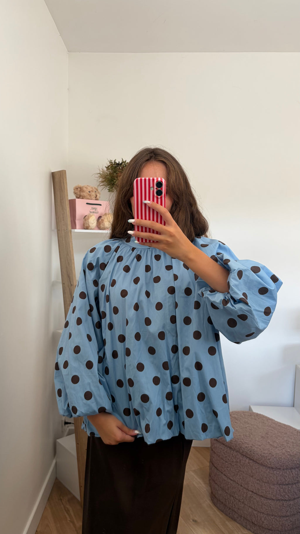 Blouse à pois dos nu Simloé