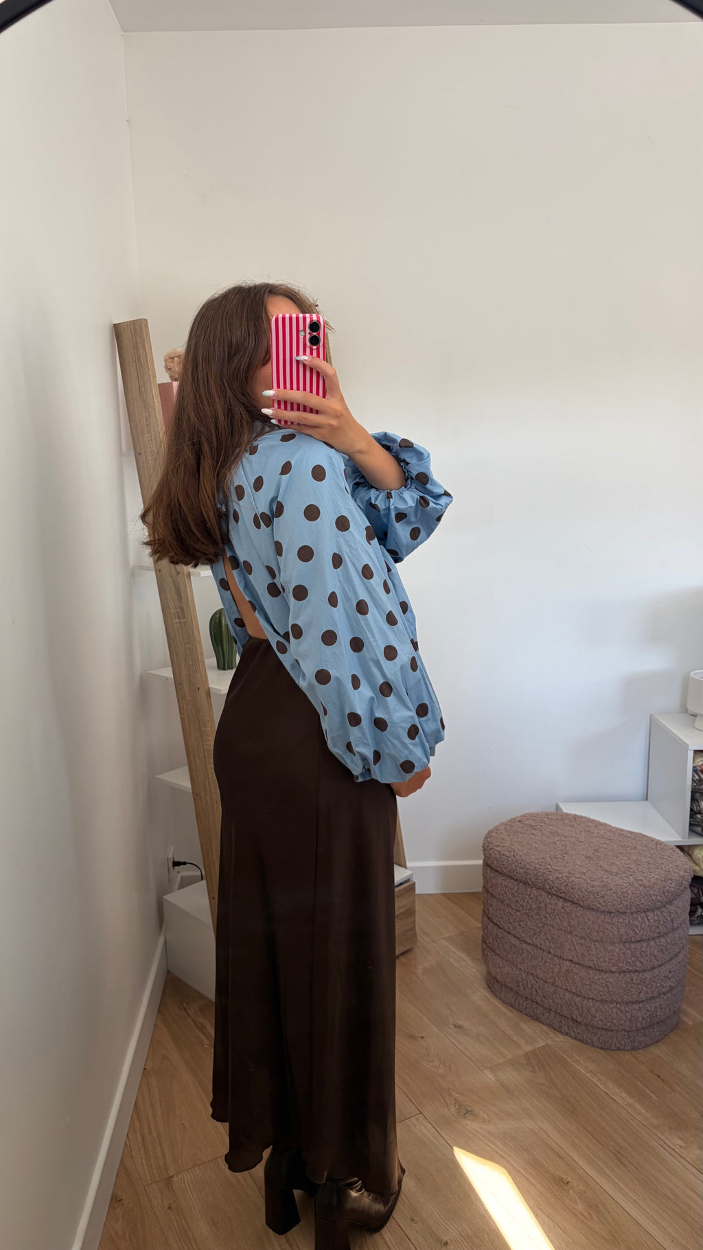 Blouse à pois dos nu Simloé