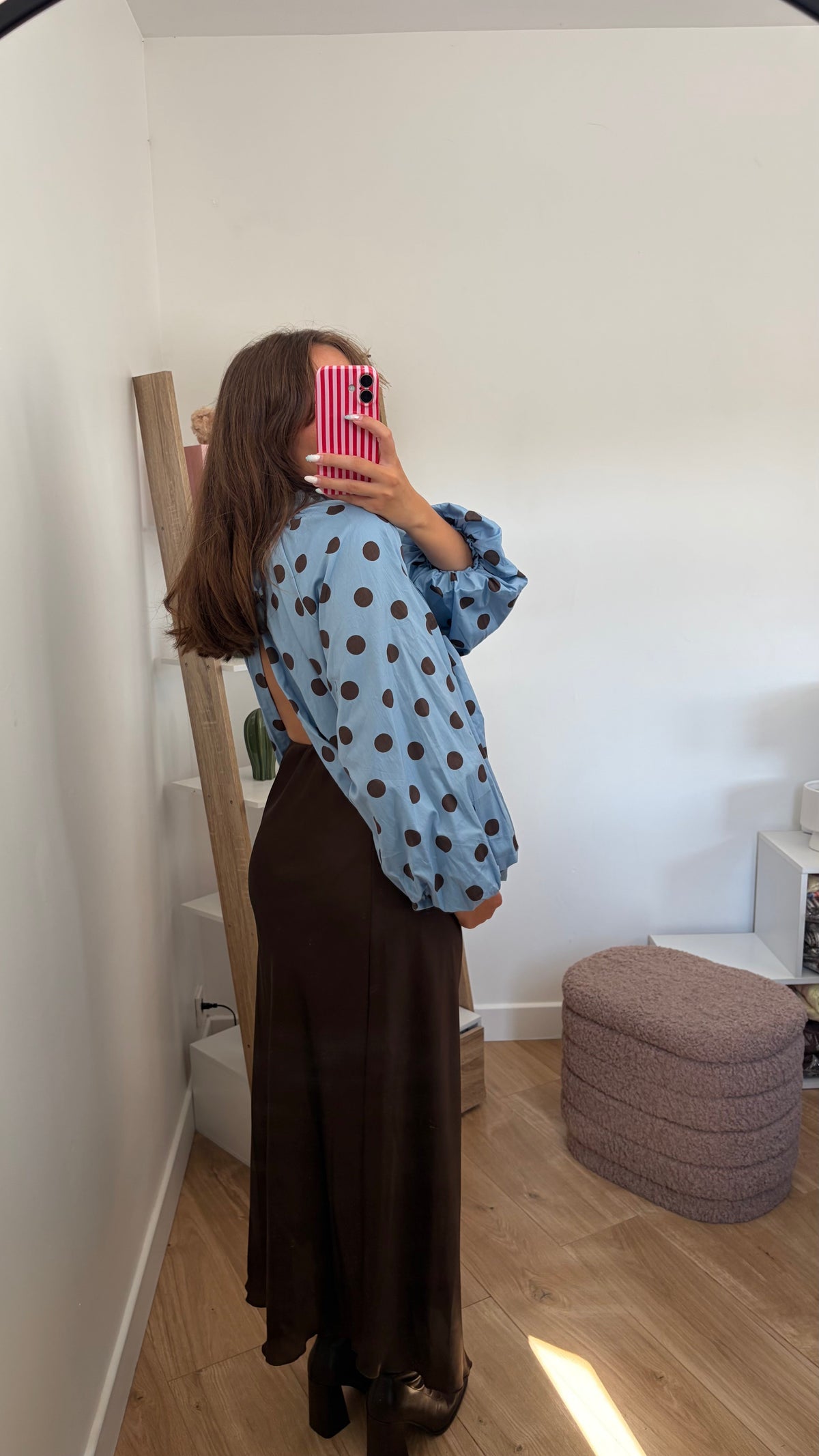Blouse à pois dos nu Simloé