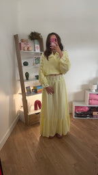 Ensemble brodé en gaze de coton Simloé