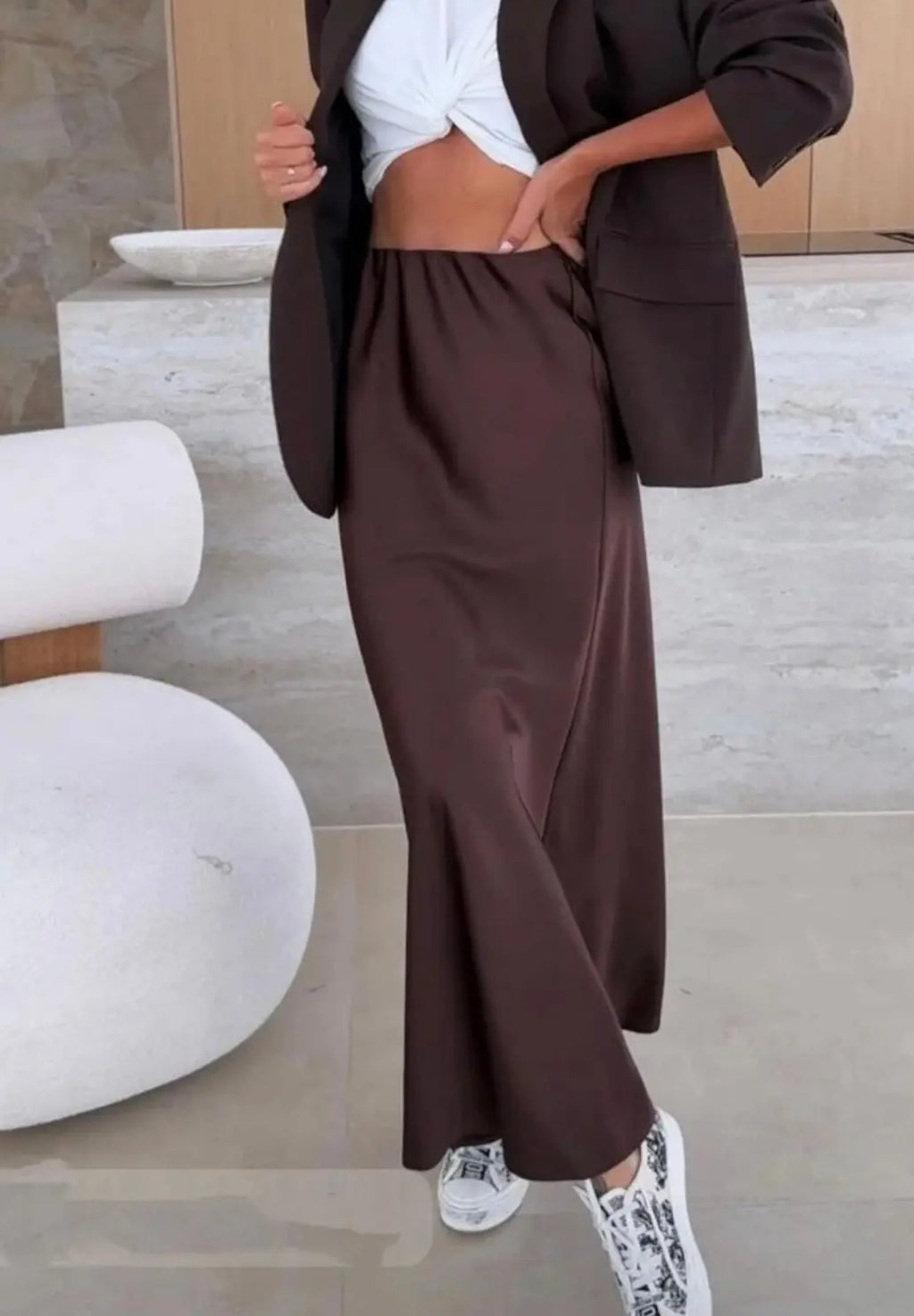 Jupe en satin Simloé