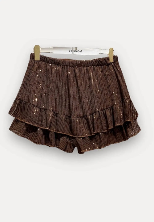Short à volants en sequins Simloé
