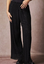 Pantalon plissé à paillettes Simloé