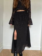 Jupe à fente à paillettes Simloé