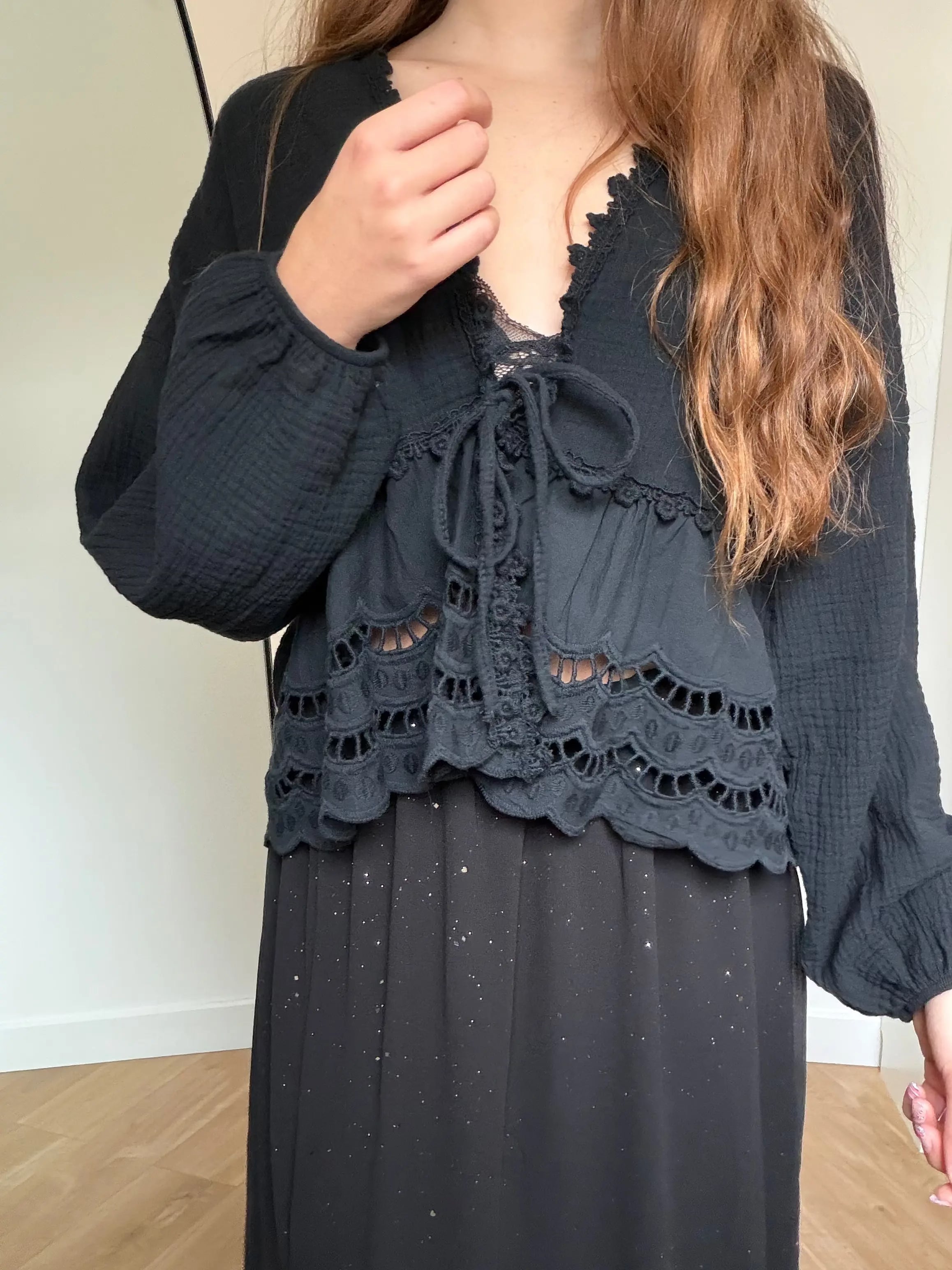 Top en gaz de coton Simloé