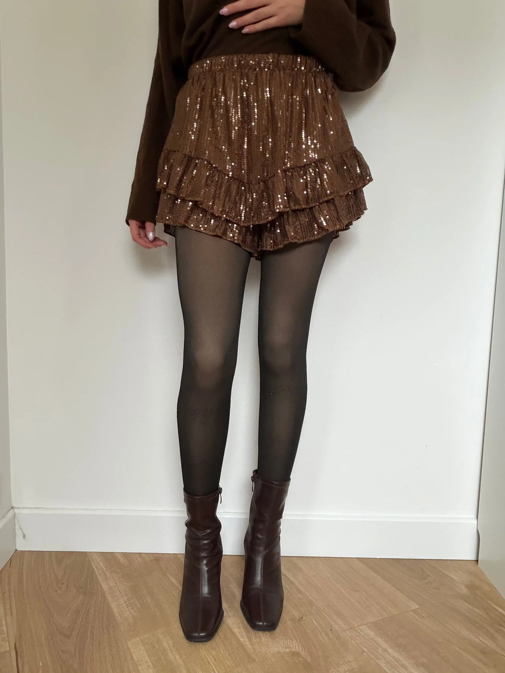 Short à volants en sequins Simloé