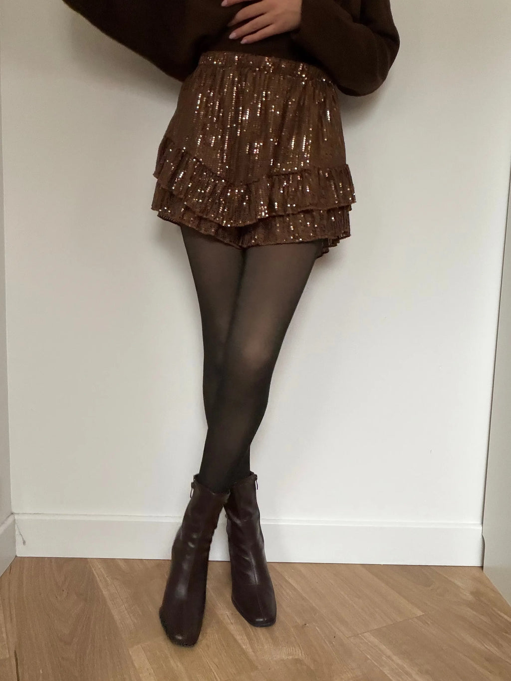 Short à volants en sequins Simloé